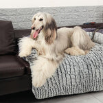 Laifug Pet Couch Protector Plush Dog Mat With Soft Neck Bolste - LaiFug